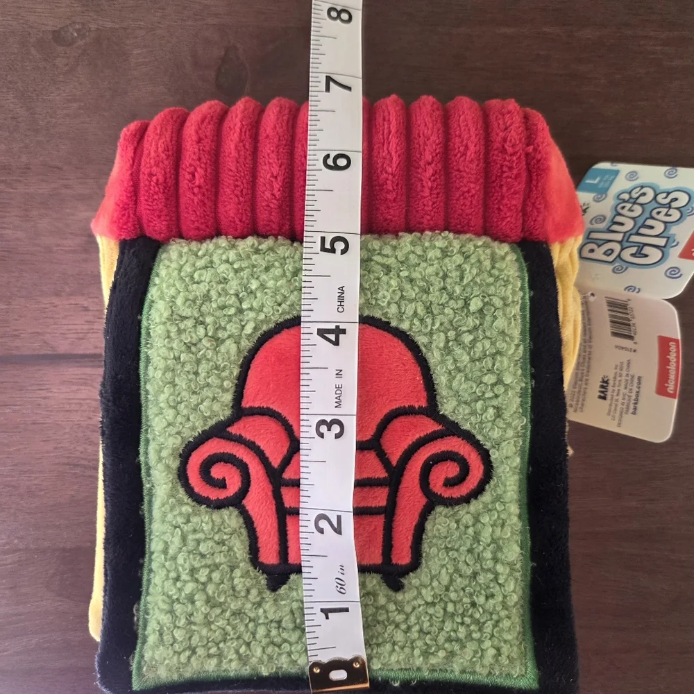 NWT Bark Box Blues Clues Handy Dandy Notebook Sz LG Dog Toy Crinkle Squeaker